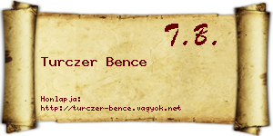 Turczer Bence névjegykártya